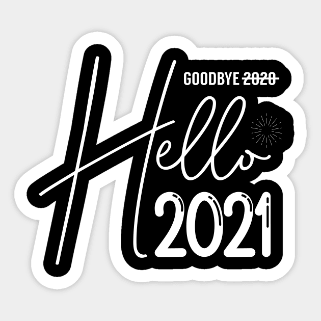 Goodbye 2020 Hello 2021 Sticker by Bequeen